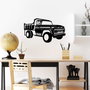 Wallity GMC Truck 1962 Accesorio de pared de metal Negro